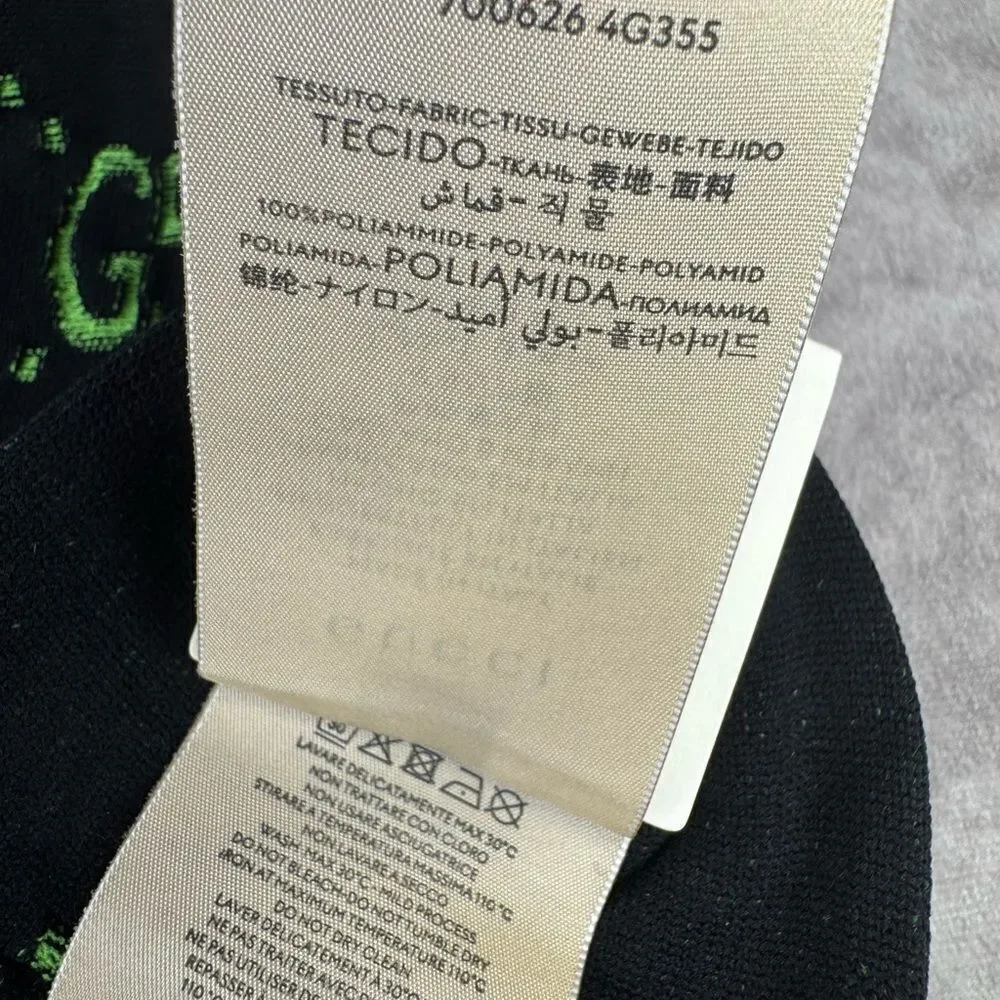 GUCCI New Interlocking G Jacquard Socks Green Black Medium 700626